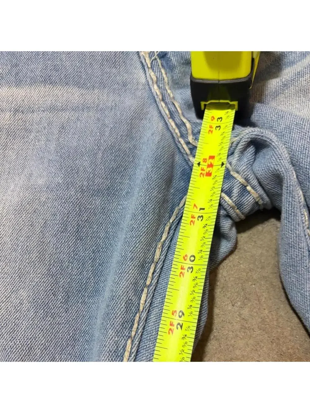 True Religion Ricky jeans orange stitch denim Y2K baggy relaxed straight vintage